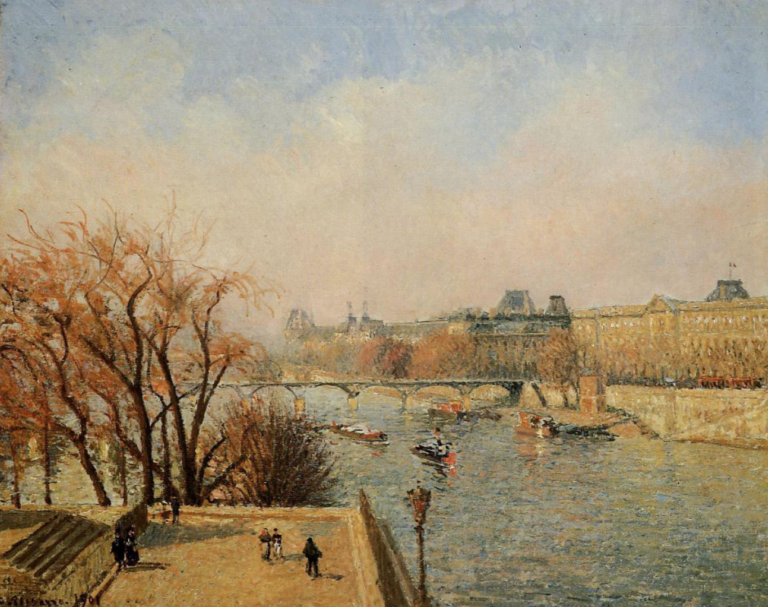 Camille Pissarro, “Louvre Morning”