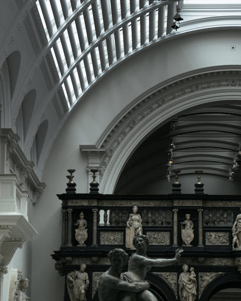 statues inside a museum