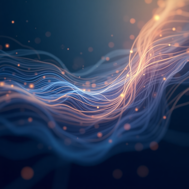 Abstract digital artwork symbolizing the power of wordless music