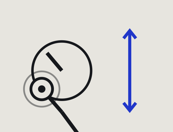 Drum machine tutorial: drag a knob up or down, never sideways