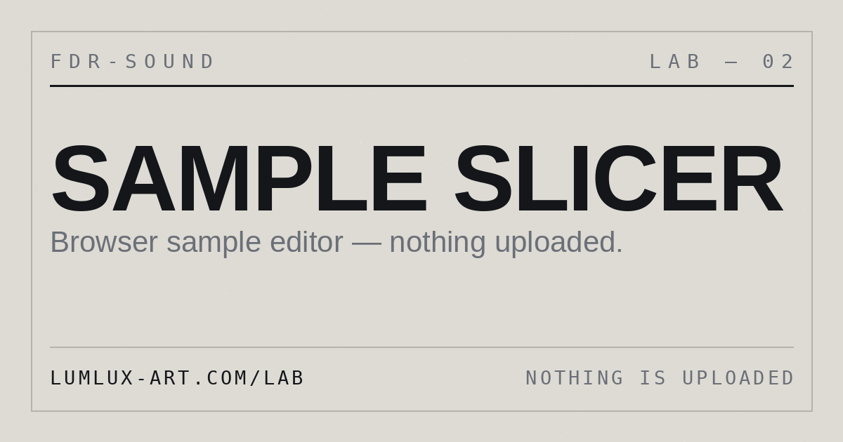 Wanted a sample editor I could open from a file:// URL. Here's what that turned into logo
